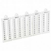 Листы с этикетками для клеммных блоков Viking 3 - горизонтальный формат - шаг 5мм²- цифры от 21 до |  код. 039507 |   Legrand